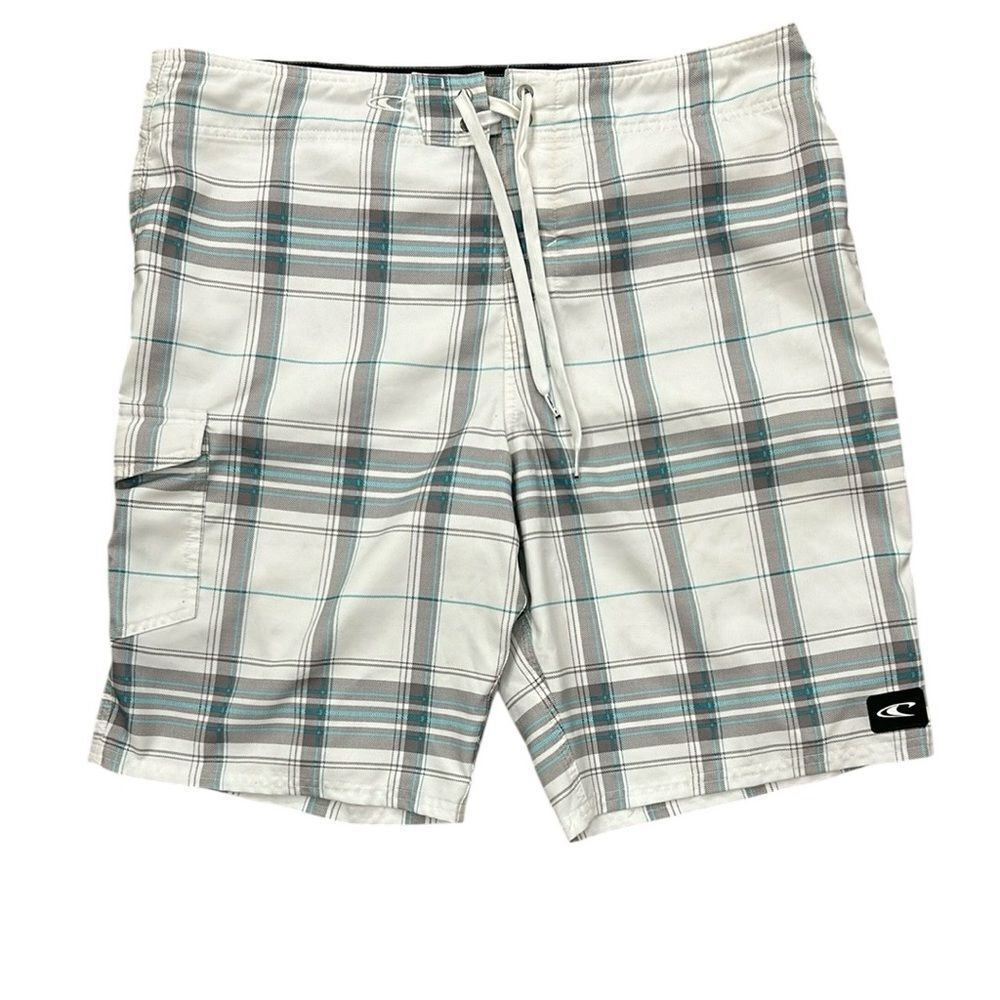 O'Neill White and Gray Board Shorts for Swim